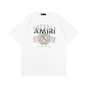 AMIRI White Beverly Rodeo Drive Crest Graphic Tee